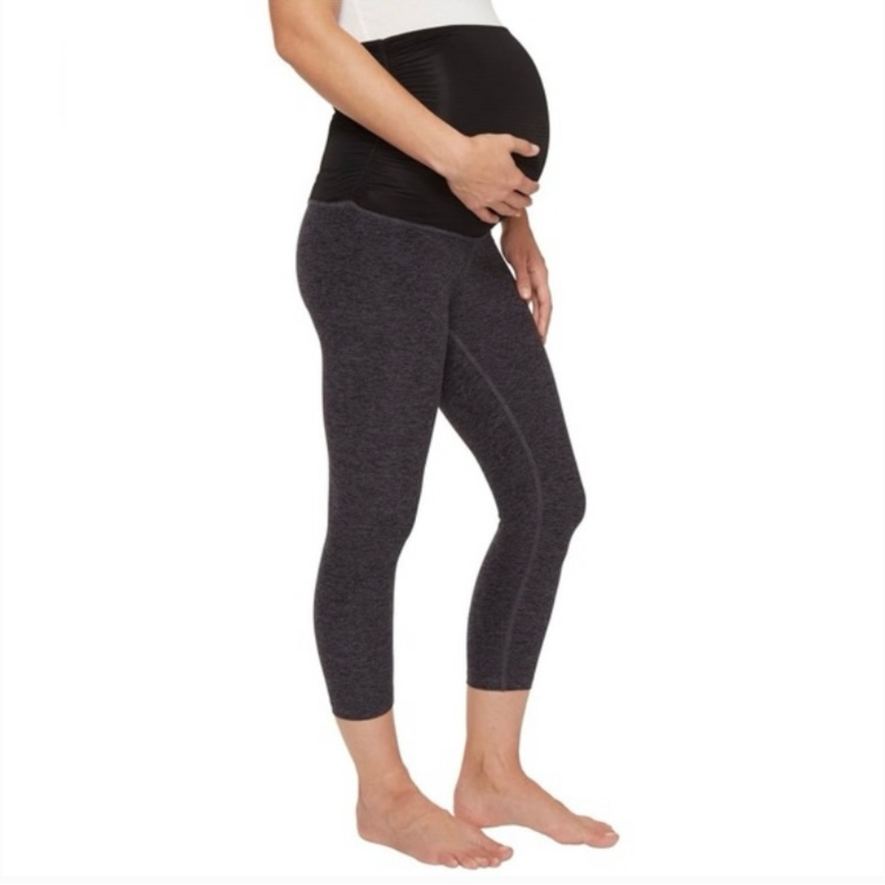 Beyond Yoga Beyond The Bump Maternity Leggings Women's XS Gray Full Length